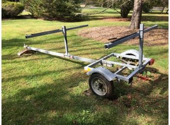Super Nice Galvanized Trailer By MAGNETA For Kayaks / Canoes Or Whatever Else Fits ! - GREAT TRAILER