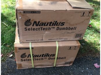 BRAND NEW Set Of Nautilus Dumbells - MODEL 552 With Optional Rack - PLEASE READ
