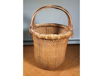 Beautiful Antique Chinese Rice Basket - Unusual Size & Shape - Great Piece - Very Well Made
