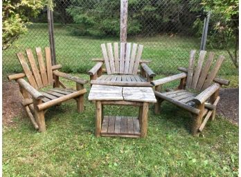 Nice Vintage Adirondack/ Twig Settee, Two Chairs & Table - Great Country Look - NICE SET !