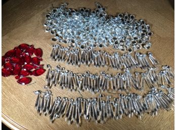 Amazing Lot Of Vintage Chandelier Crystals - Two Styles - OVER 325 PIECES - Would Be Over $1,000 To Replace