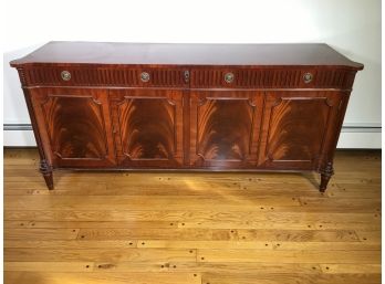 Lovely Antique Mahogany Server / Sideboard  - English C.1920s - Beautiful Bookmatched Veneers On Doors NICE !