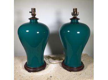 Amazing Pair LANG LEVIN  STUDIOS Urn Lamps - Paid $1,800 EACH - Fantastic Pair Of Lamps - LIKE NEW