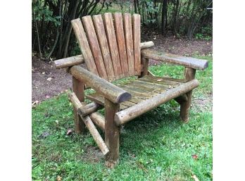 Cute Vintage Rustic Adirondack Bench / Settee - Great Old Weathered Finish - Great Piece