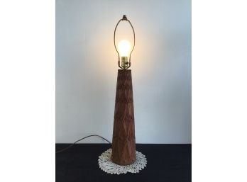 Wood Carved Lamp #1