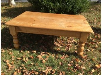 Solid Wood Unfinished Coffee Table