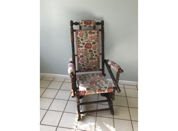 Early Embroidered Glider Rocker