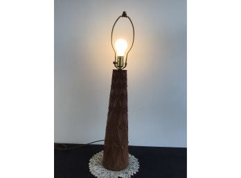 Wood Carved Lamp #2