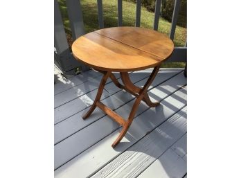 Solid Wood Folding Accent Table