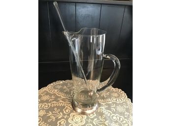 Wallace Sterling Silver And Glass Martini Maker