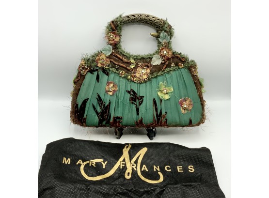 Mary Frances Green Fabric Bag  ~ Dust Bag ~