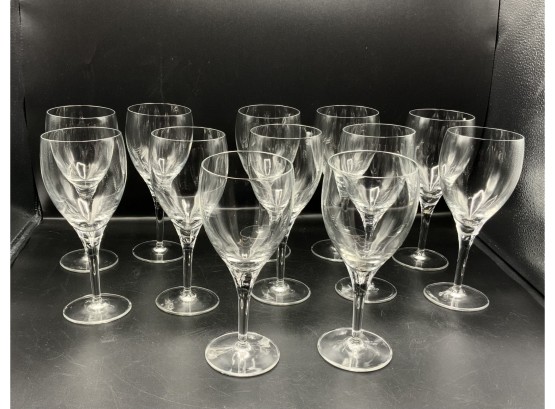 Set Of 12 White  Wine Glasses