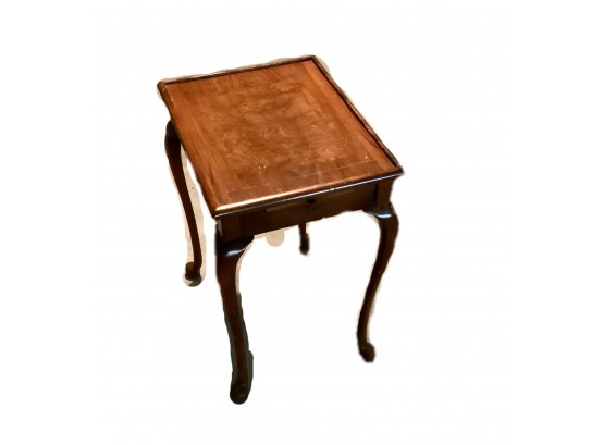 Side Table With Cabriole Legs And Candle Tray