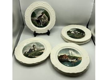 Vintage Delano Studios Plates - Set Of 12 First Edition Plates