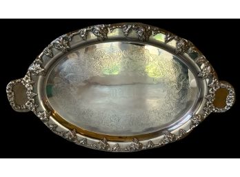 Gorgeous Large Silver Platter ~ Grape Design ~ E.G. Webster & Son