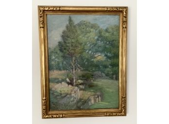 Antique Oil Painting On Canvas ~ Signed ?? Thomson ~