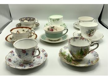 8 Antique Tea Cups ~ Royal Albert, Aynsley & More ~