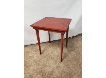 Vintage Handmade Wood Square Table