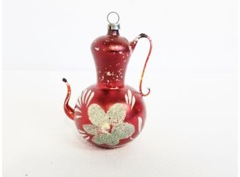 Antique 1930's Mercury Glass Tea Pot Ornament - Rare