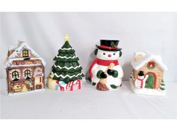 4 Holiday Cookie Jars