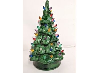 Vintage 11' Light Up Ceramic Christmas Tree
