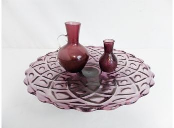 Vintage Purple Amethyst Glassware