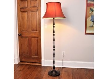 Tall Metal Lamp With Oversized Shade
