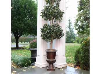3 Ball Topiary Faux Tree With Metal Planter