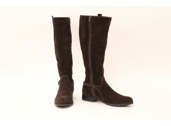 Authentic Le Canadienne Suede Boots In Espresso