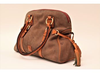Authentic Dooney & Burke Medium Handbag In Taupe