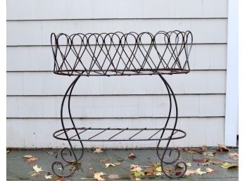 Wrought Iron Scroll Plant Stand