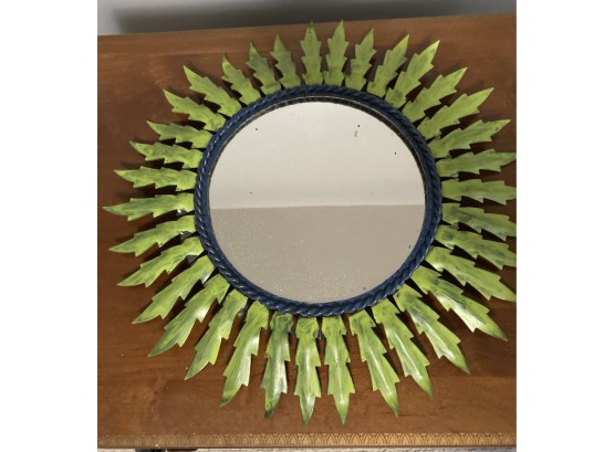 Cool Green  Metal Mirror