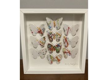 Very Nice Signed Butterfly Art. Framed
