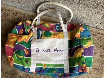 Bright Colored Duffle Bag From St. Kitts Nevis