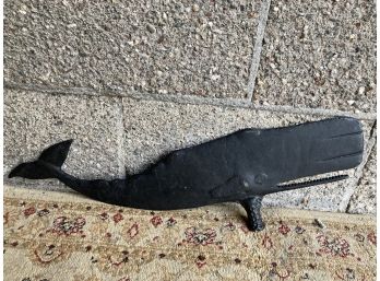 'There She Blows' Really Cool Metal Cut Out Of A Whale.