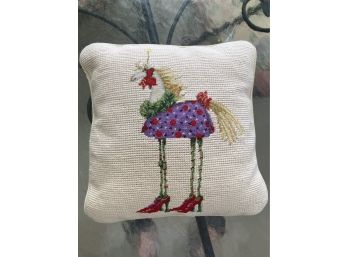 Cute Little Christmas Pony On A Pillow