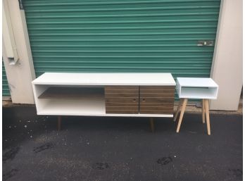 Mid Century Style Modern Sideboard And End Table