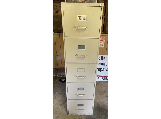 Five Drawer Metal File Cabinet