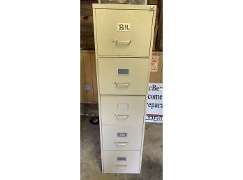 Five Drawer Metal File Cabinet
