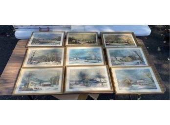 Nine Framed Prints