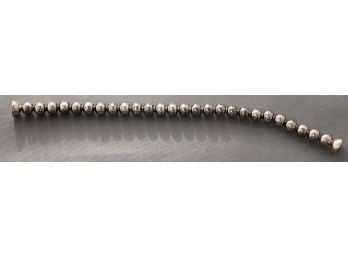 Sterling Silver Bead Bracelet With Magnetic Clasp- 20grams