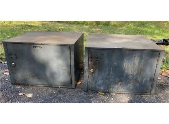 Two Metal One Door Industrial Boxes