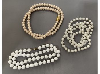 Three Bead Necklaces