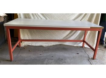 Laminate Top Table With Metal Legs