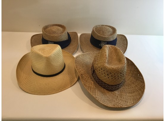 Lot Of 4 Straw Hats