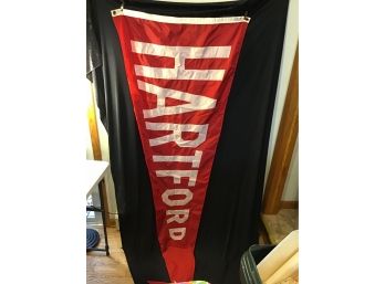 Huge Vintage HARTFORD Pennant Flag