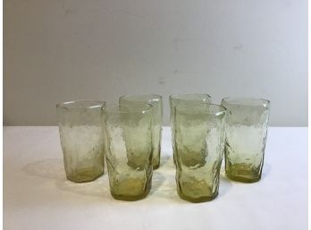 Vintage Amber Juice Glasses