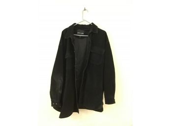 Pierre Cardin Black Suede Shirt Size XXL