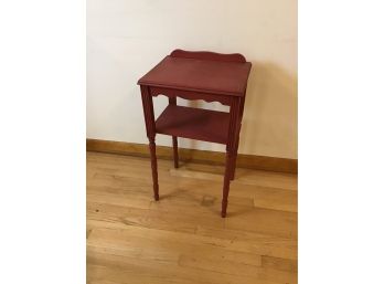 Red Stain Side Table