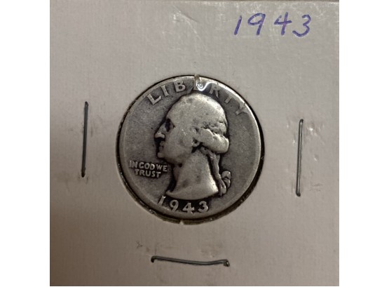 1943 Silver Washington Quarter Coin